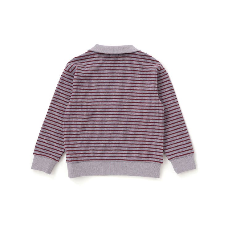 【お揃い】ボーダーリブZIPカラー長袖プルオーバー(90~160cm) | BeBe | 詳細画像12 