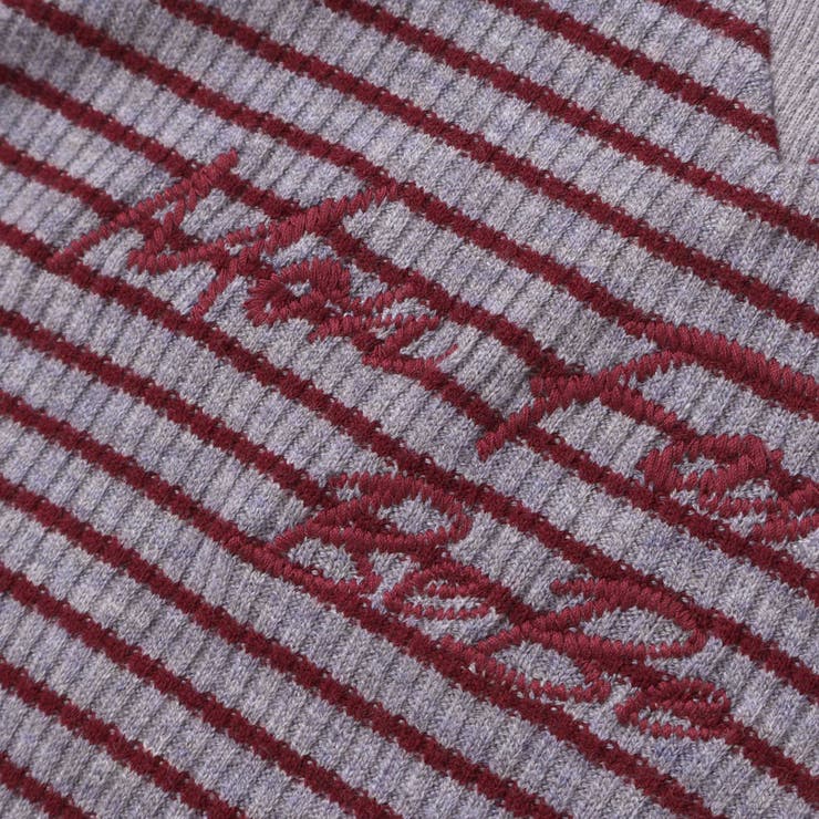 【お揃い】ボーダーリブZIPカラー長袖プルオーバー(90~160cm) | BeBe | 詳細画像15 