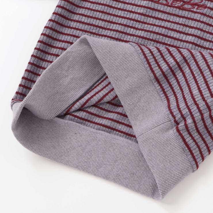 【お揃い】ボーダーリブZIPカラー長袖プルオーバー(90~160cm) | BeBe | 詳細画像17 