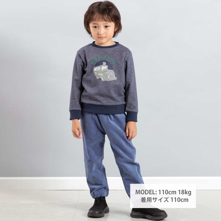 トレインプリントメランジトレーナー (90~150cm) | BeBe | 詳細画像2 