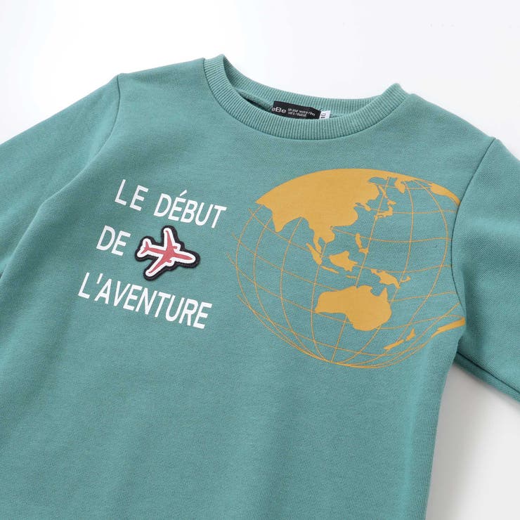 【JALコラボ】地球儀＆飛行機ワッペントレーナー(90~140cm) | BeBe | 詳細画像13 