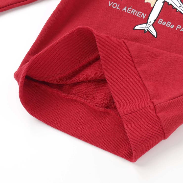 【JALコラボ】飛行機刺しゅう袖切り替えラグラントレーナー(90~130cm) | BeBe | 詳細画像21 