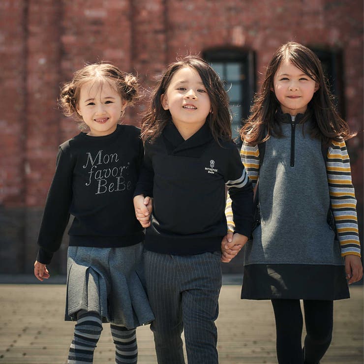 ポンチラインストーンロゴトレーナー(100~160cm) | BeBe | 詳細画像3 