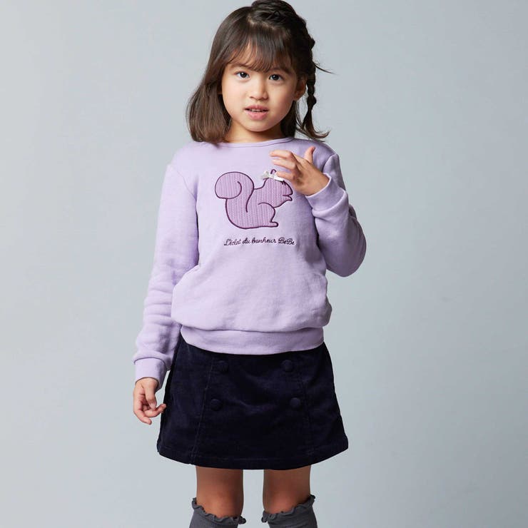 マシュマロウラケアニマルパッチ刺しゅうトレーナー(80~150cm) | BeBe | 詳細画像3 