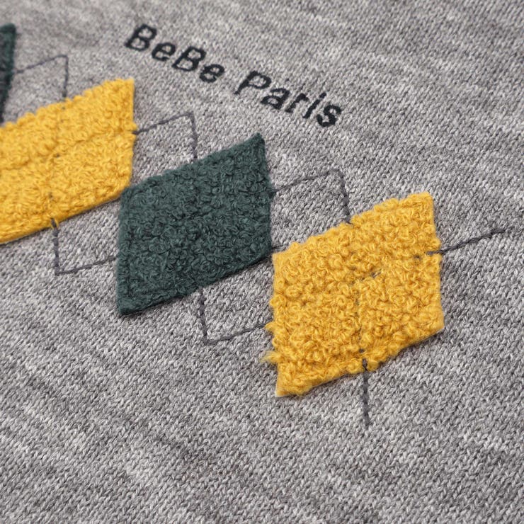 カットニットアーガイル刺しゅうプルオーバー(90~140cm) | BeBe | 詳細画像10 