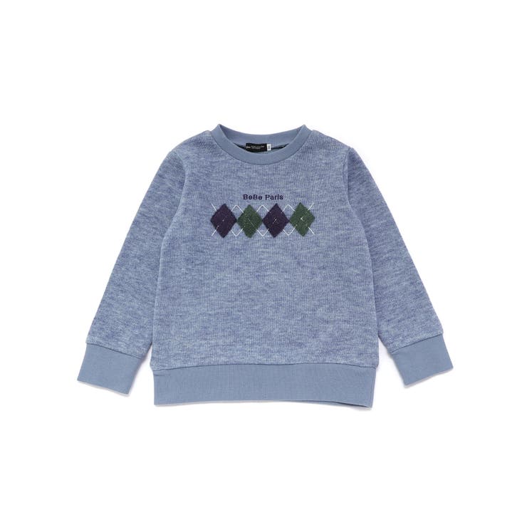 カットニットアーガイル刺しゅうプルオーバー(90~140cm) | BeBe | 詳細画像4 