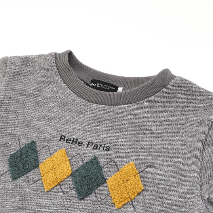 カットニットアーガイル刺しゅうプルオーバー(90~140cm) | BeBe | 詳細画像8 