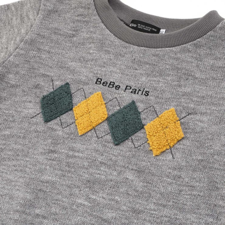 カットニットアーガイル刺しゅうプルオーバー(90~140cm) | BeBe | 詳細画像9 