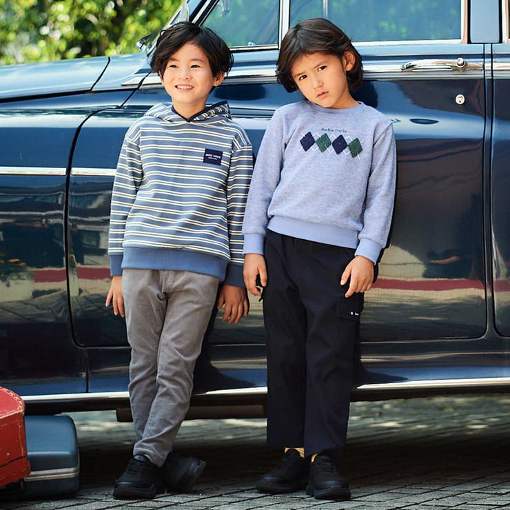 ミニウラケランダムボーダーフーディー(90~160cm) | BeBe | 詳細画像5 