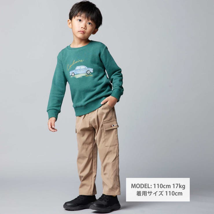 マシュマロウラケ水彩風クラシックカートレーナー(80~150cm) | BeBe | 詳細画像2 