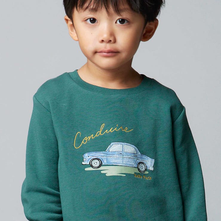 マシュマロウラケ水彩風クラシックカートレーナー(80~150cm) | BeBe | 詳細画像3 