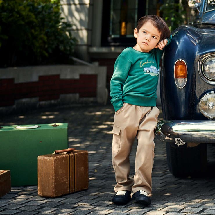 マシュマロウラケ水彩風クラシックカートレーナー(80~150cm) | BeBe | 詳細画像5 