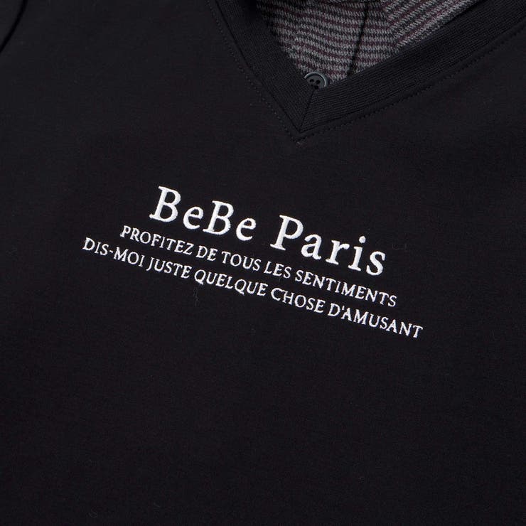 ポンチ×チェックシャツレイヤード風トレーナー(90~160cm) | BeBe | 詳細画像9 