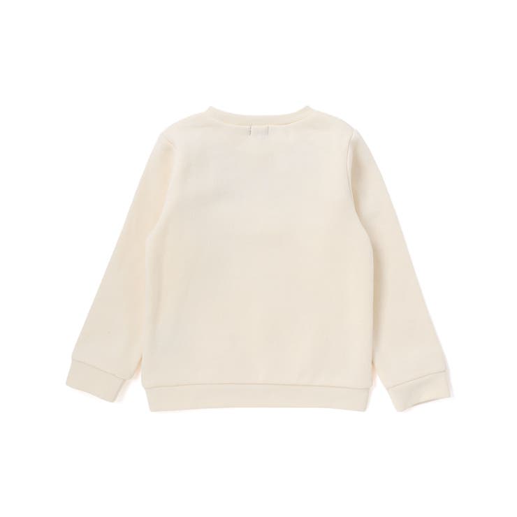 裏起毛フラワー刺しゅう切り替えフリルトレーナー(90~150cm) | BeBe | 詳細画像2 