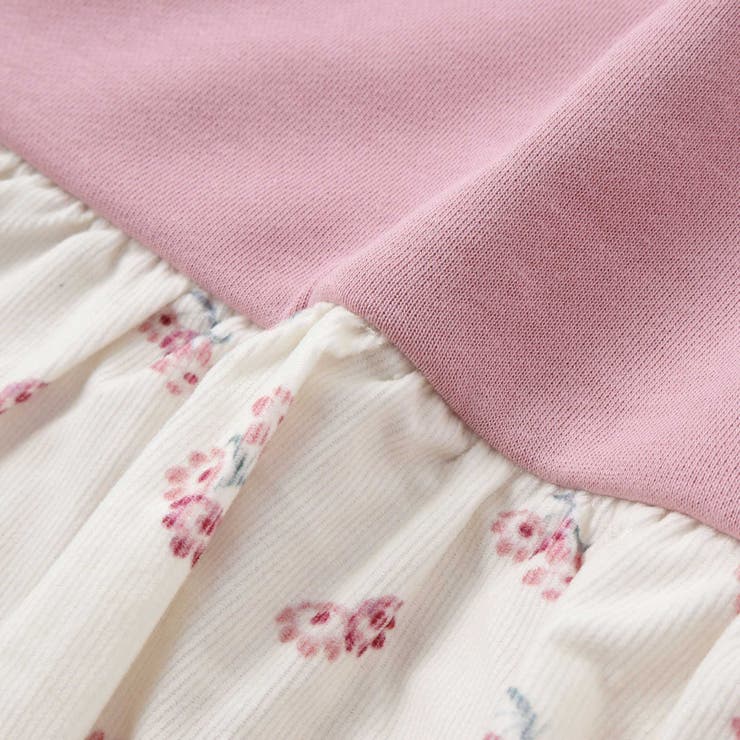 シャツコールGirlyフラワープリントドッキングプルオーバー | BeBe | 詳細画像8 