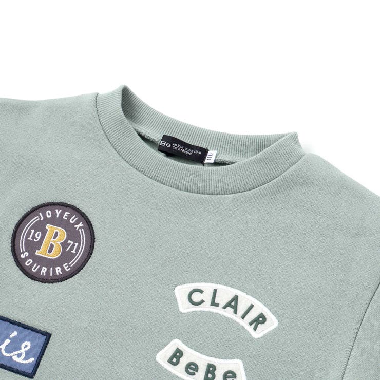 裏起毛ペナントワッペントレーナー(90~150cm) | BeBe | 詳細画像13 