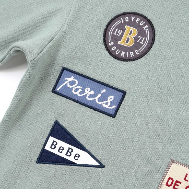 裏起毛ペナントワッペントレーナー(90~150cm) | BeBe | 詳細画像14 