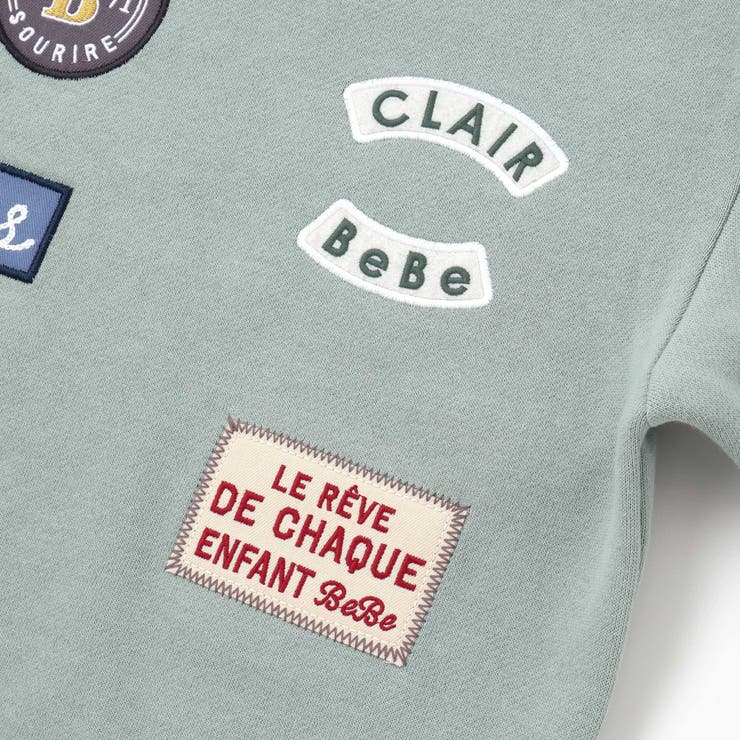 裏起毛ペナントワッペントレーナー(90~150cm) | BeBe | 詳細画像15 