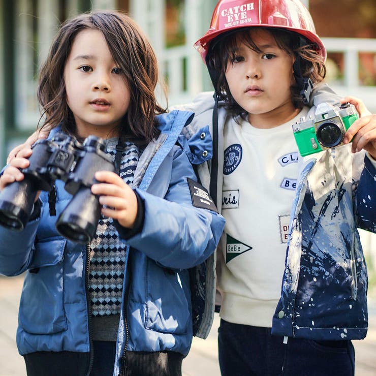 裏起毛ペナントワッペントレーナー(90~150cm) | BeBe | 詳細画像8 