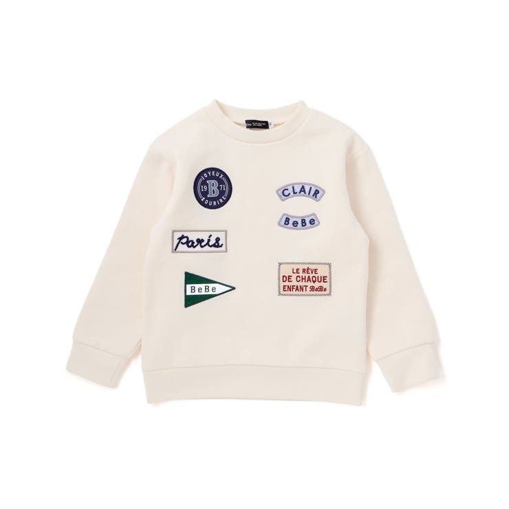 裏起毛ペナントワッペントレーナー(90~150cm) | BeBe | 詳細画像9 