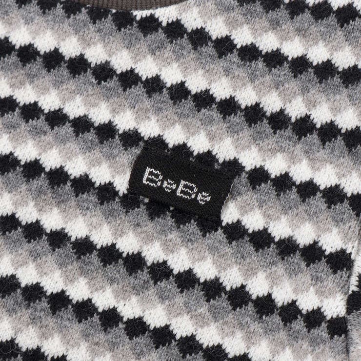 ダイヤMIXボーダーカットニットプルオーバー(90~150cm) | BeBe | 詳細画像13 