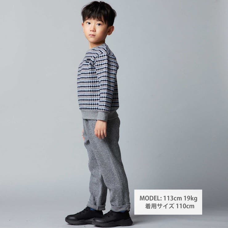 ダイヤMIXボーダーカットニットプルオーバー(90~150cm) | BeBe | 詳細画像2 