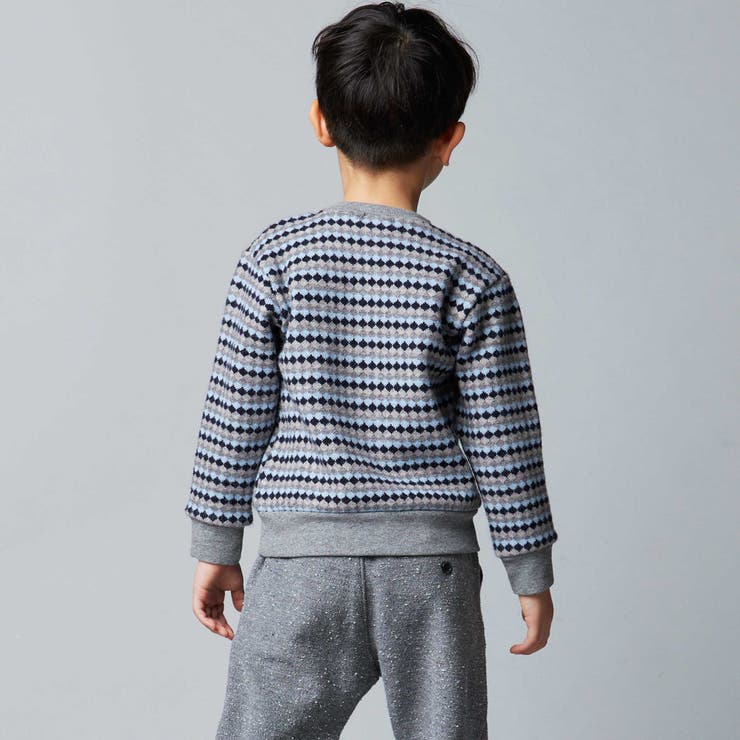 ダイヤMIXボーダーカットニットプルオーバー(90~150cm) | BeBe | 詳細画像5 