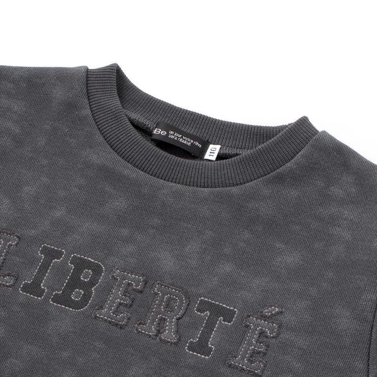 ムラ染めサイドスナップロゴパッチトレーナー(90~160cm) | BeBe | 詳細画像10 