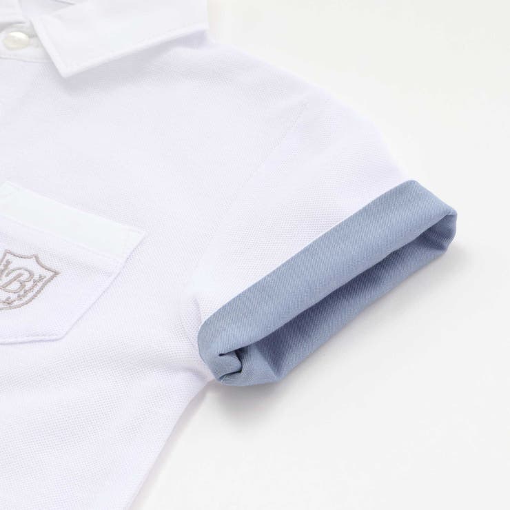 カノコエンブレム刺しゅう半袖ポロシャツ(80~150cm) | BeBe | 詳細画像8 