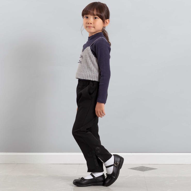 リボンスリットダブルクロスロングパンツ(90~160cm) | BeBe | 詳細画像3 