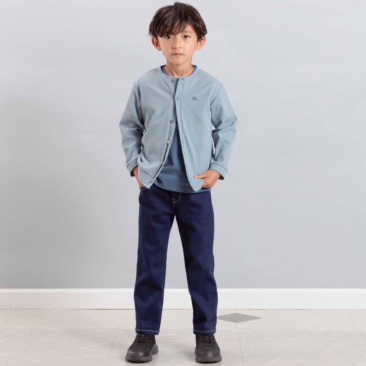 ストレッチジョグデニムバックステッチロゴロングパンツ(90~160cm) | BeBe | 詳細画像5 