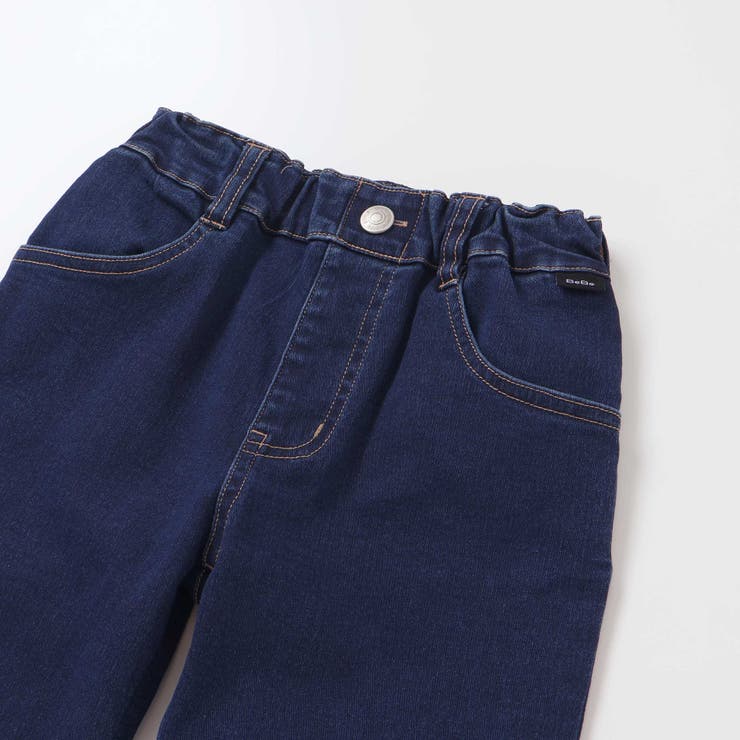 ストレッチジョグデニムバックステッチロゴロングパンツ(90~160cm) | BeBe | 詳細画像8 