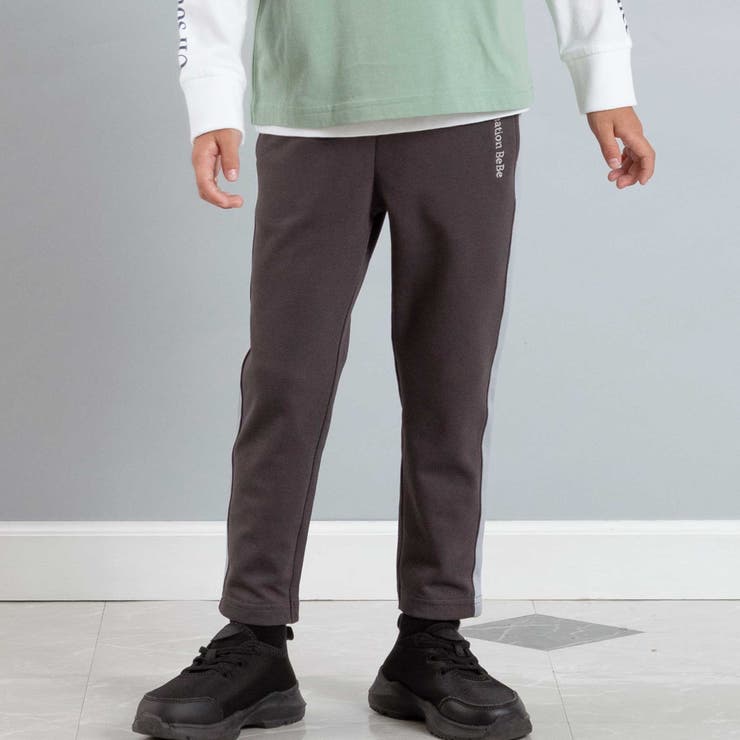 ミラノリブサイドラインテーパードロングパンツ(90~150cm) | BeBe | 詳細画像4 