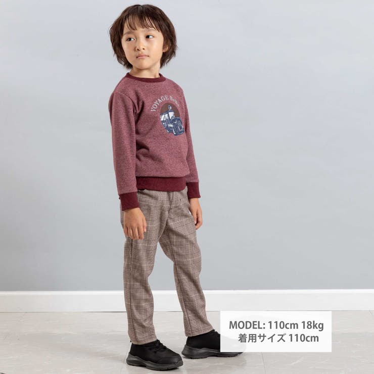 【お揃い】グレンチェックロングパンツ(90~150cm) | BeBe | 詳細画像2 