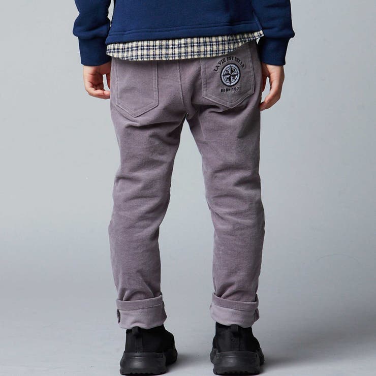 リブレスコールコンパス刺しゅうロングパンツ(80~160cm) | BeBe | 詳細画像1 