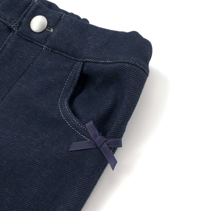 デニムムートン裏ファーリボンポイントスリムロングパンツ(80~160cm) | BeBe | 詳細画像11 
