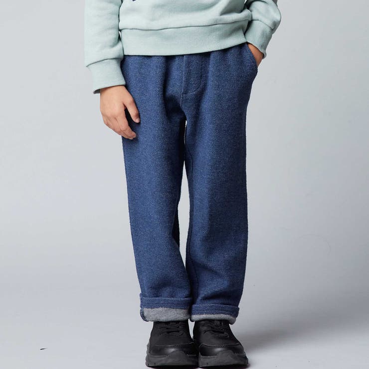 ネイビー | ジャズネップストレートロングパンツ(90~150cm) | BeBe