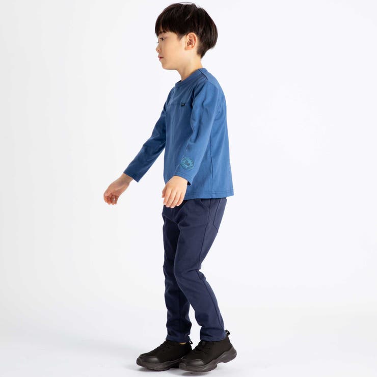 ストレッチツイルロゴ刺しゅうストレートロングパンツ(90~160cm) | BeBe | 詳細画像4 