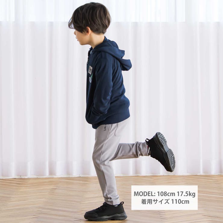 【抗菌防臭】ミラノリブポイントロゴ9分丈ロングパンツ(90~130cm) | BeBe | 詳細画像2 