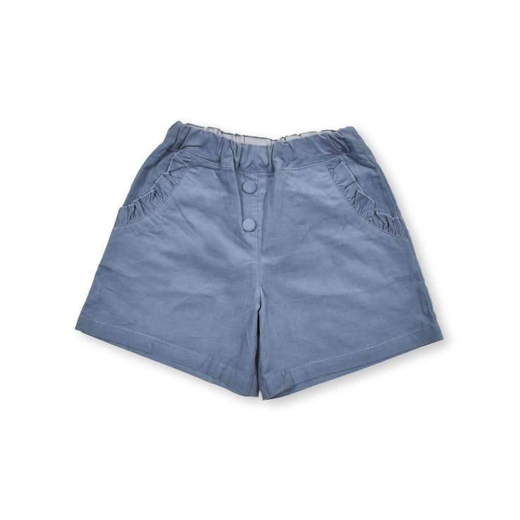 ブルー | シャツコールくるみボタンショートパンツ(90~150cm) | BeBe