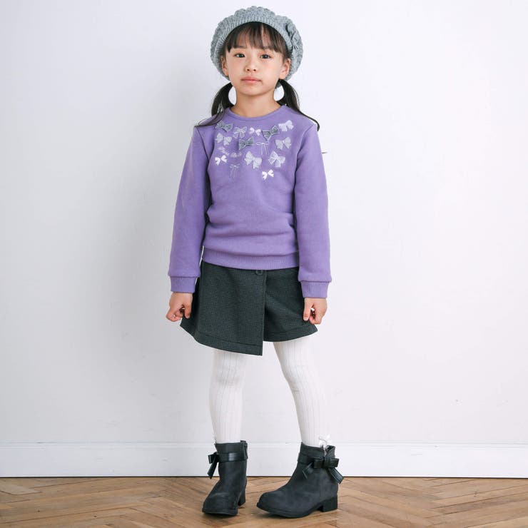 千鳥ジャガードラップショートパンツ(90~150cm) | BeBe | 詳細画像3 