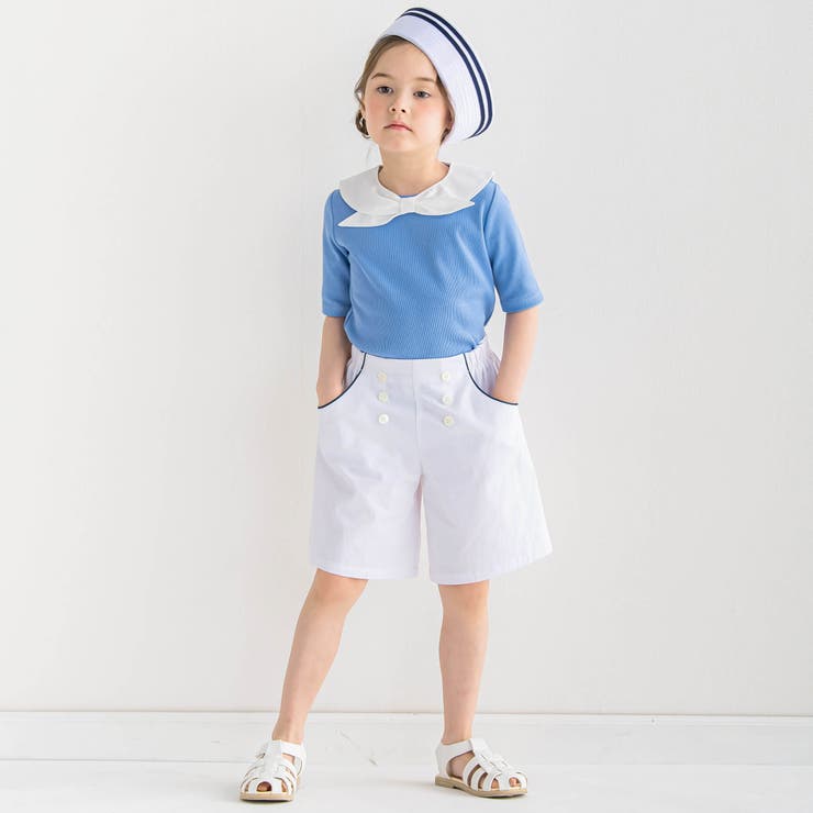 ピケストレッチマリンパンツ(90~160cm) | BeBe | 詳細画像3 