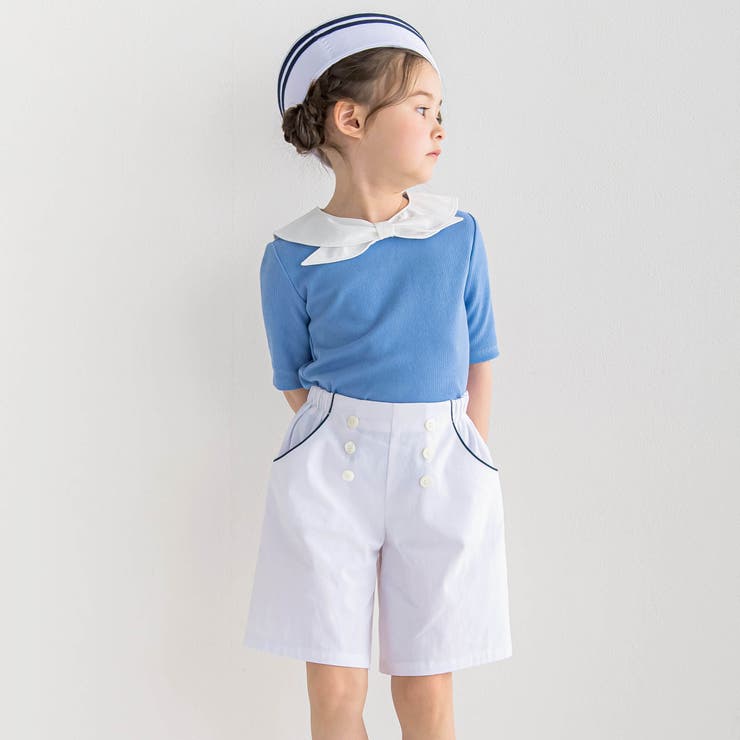 ピケストレッチマリンパンツ(90~160cm) | BeBe | 詳細画像4 