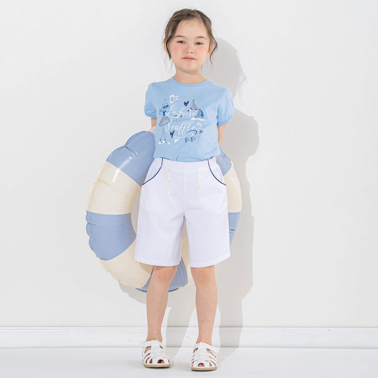 ピケストレッチマリンパンツ(90~160cm) | BeBe | 詳細画像5 