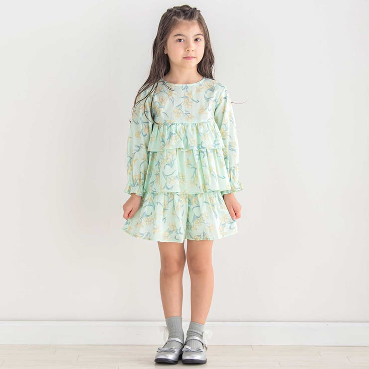 【お揃い】【リバティプリント】【日本製】フレンチ アイリスフレアキュロットパンツ… | BeBe | 詳細画像3 