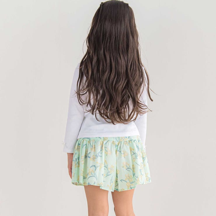 【お揃い】【リバティプリント】【日本製】フレンチ アイリスフレアキュロットパンツ… | BeBe | 詳細画像5 