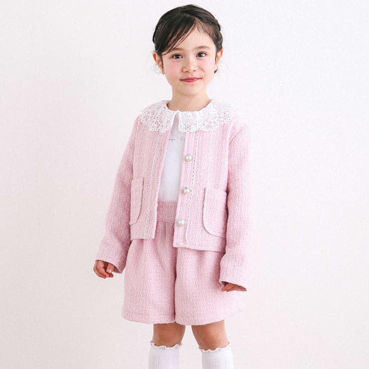 【お揃い】ブロッサムラメツイードショートパンツ(100~150cm) | BeBe | 詳細画像3 