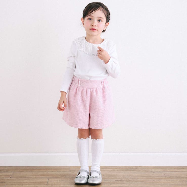 【お揃い】ブロッサムラメツイードショートパンツ(100~150cm) | BeBe | 詳細画像4 