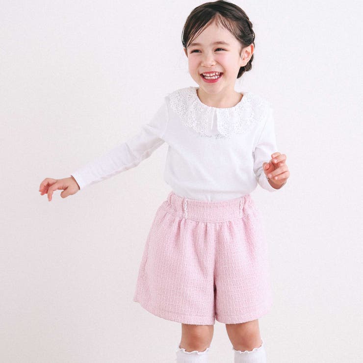 【お揃い】ブロッサムラメツイードショートパンツ(100~150cm) | BeBe | 詳細画像5 