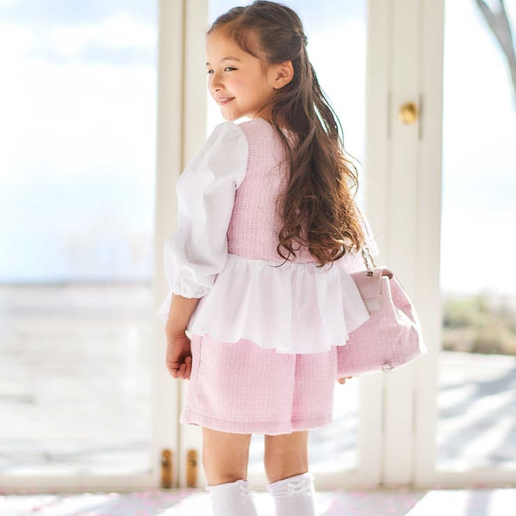 【お揃い】ブロッサムラメツイードショートパンツ(100~150cm) | BeBe | 詳細画像9 